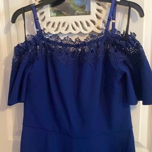 Formal Blue Off The Shoulder Dress